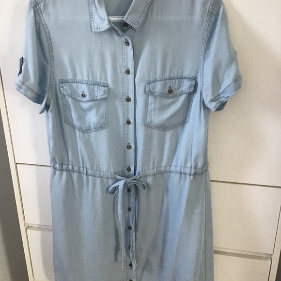 Point Zéro faded jean Tencel Dress - Picture 1 of 4
